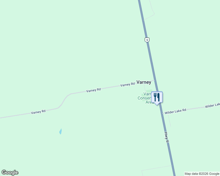 map of restaurants, bars, coffee shops, grocery stores, and more near 262897 Varney Road in Grey County