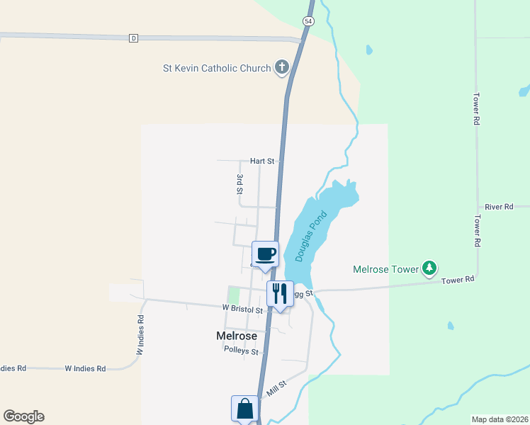 map of restaurants, bars, coffee shops, grocery stores, and more near 707 Washington Street in Melrose