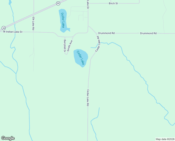 map of restaurants, bars, coffee shops, grocery stores, and more near 5821 Cedar Lake Road in Gladwin