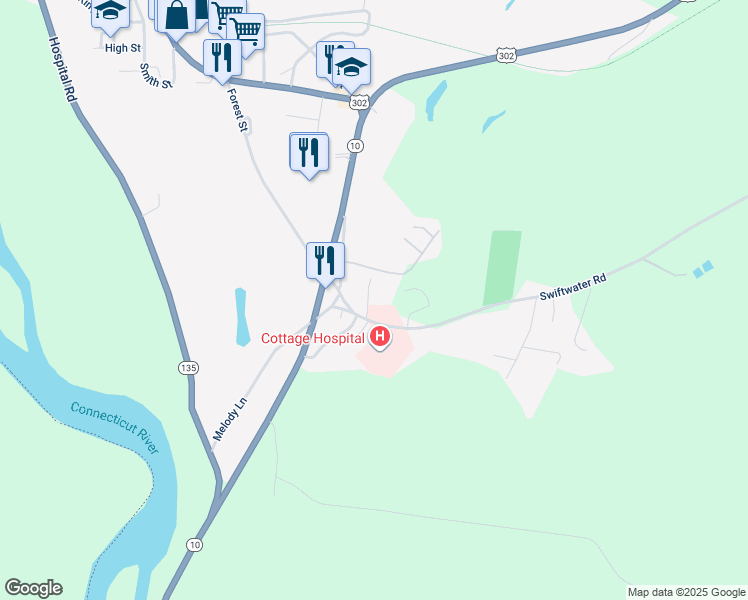 map of restaurants, bars, coffee shops, grocery stores, and more near 69 Brill Hill Road in Haverhill