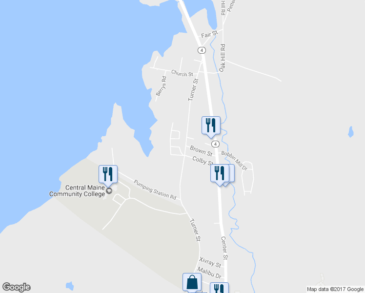 map of restaurants, bars, coffee shops, grocery stores, and more near 1354 Turner Street in Auburn