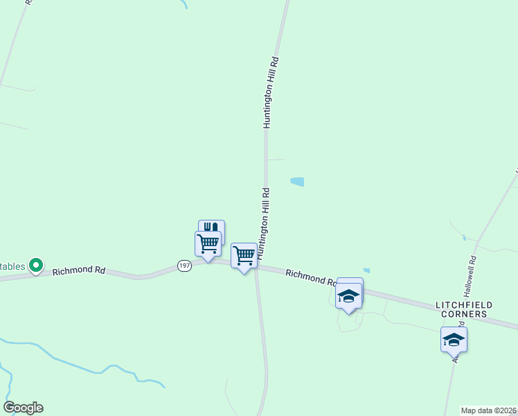 map of restaurants, bars, coffee shops, grocery stores, and more near 761 Huntington Hill Road in Litchfield