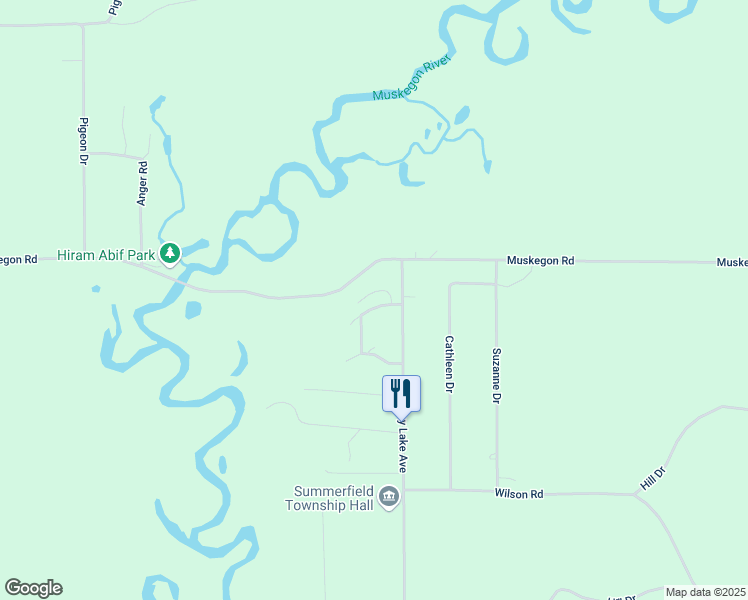 map of restaurants, bars, coffee shops, grocery stores, and more near 2037 Muskegon Road in Harrison