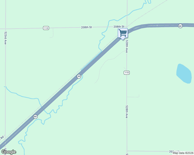 map of restaurants, bars, coffee shops, grocery stores, and more near 52718 Foxtail Lane in Lake Crystal
