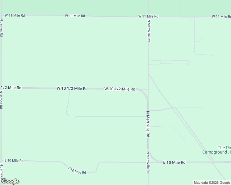 map of restaurants, bars, coffee shops, grocery stores, and more near 1137 West 10 1/2 Mile Road in Irons