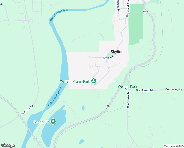 map of restaurants, bars, coffee shops, grocery stores, and more near 118 S Skyline Dr in Mankato