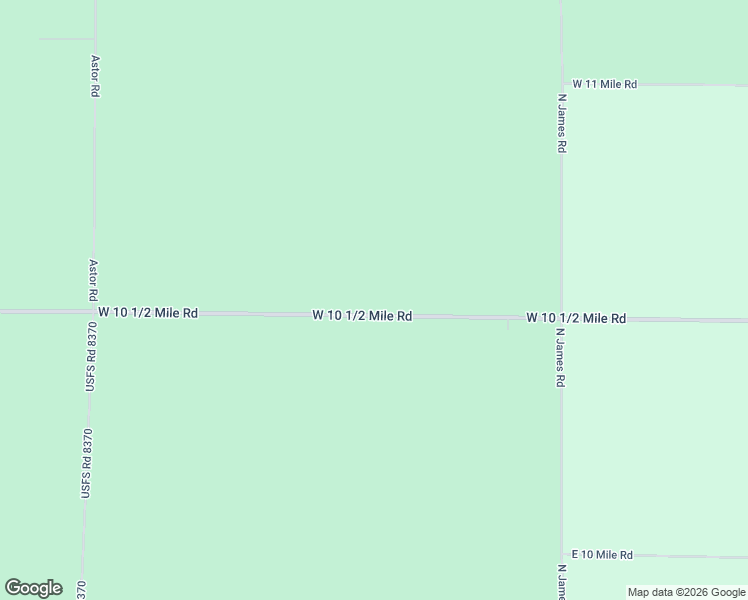map of restaurants, bars, coffee shops, grocery stores, and more near 2398 West 10 1/2 Mile Road in Irons