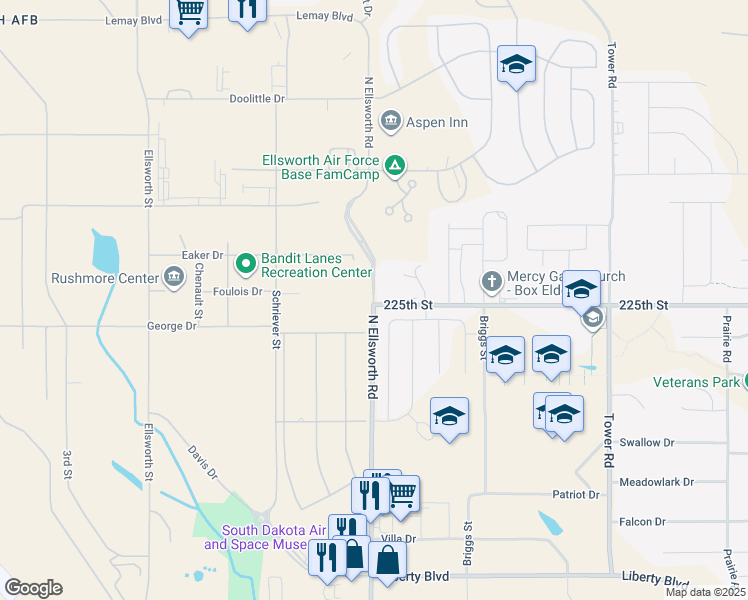 map of restaurants, bars, coffee shops, grocery stores, and more near 600 North Ellsworth Road in Box Elder