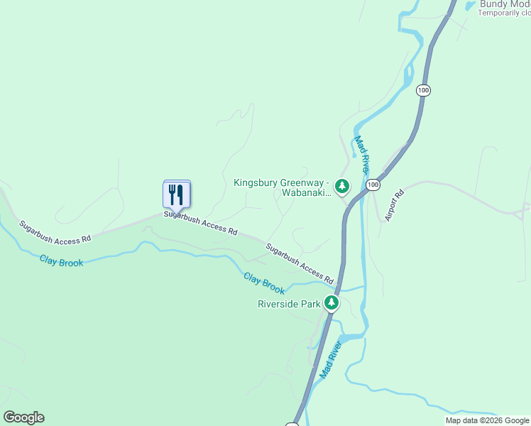 map of restaurants, bars, coffee shops, grocery stores, and more near 128 Upper Pines Road in Warren