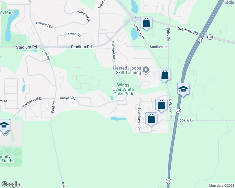 map of restaurants, bars, coffee shops, grocery stores, and more near 660 Tanager Path in Mankato