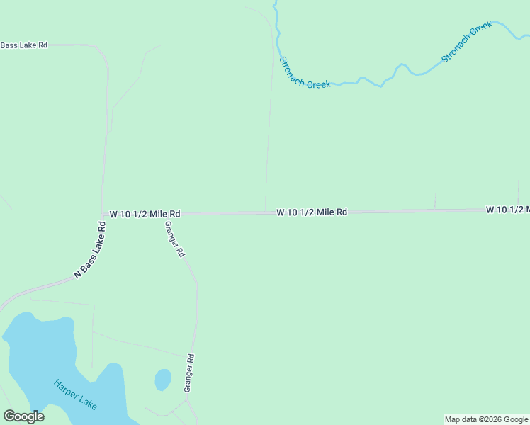 map of restaurants, bars, coffee shops, grocery stores, and more near 10501 North Mac Road in Irons