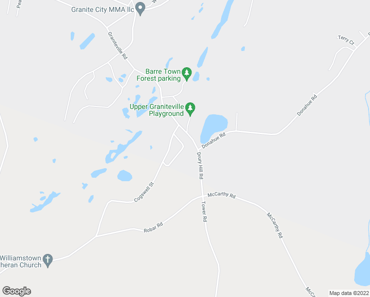 map of restaurants, bars, coffee shops, grocery stores, and more near 15 McHugh Road in Barre