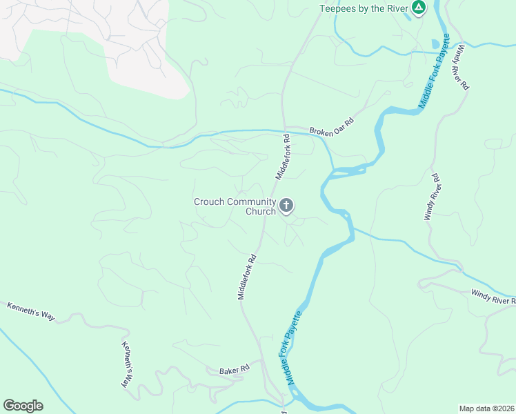 map of restaurants, bars, coffee shops, grocery stores, and more near 5 Valley High Road in Garden Valley