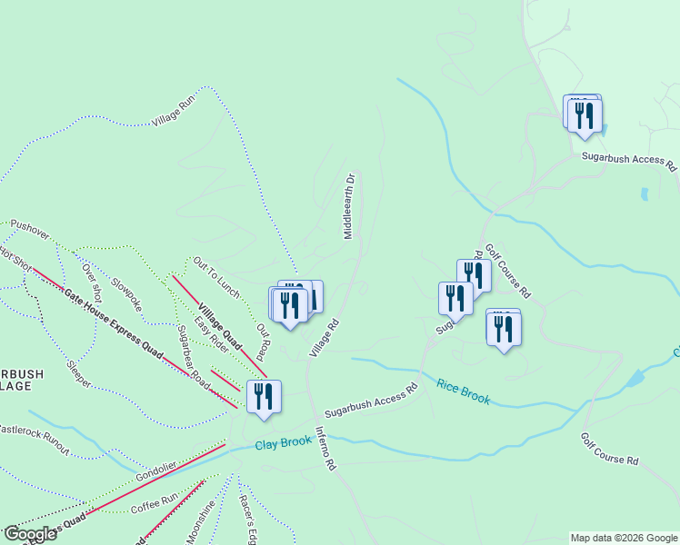map of restaurants, bars, coffee shops, grocery stores, and more near 2 Castlerock Road in Warren