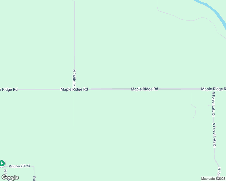 map of restaurants, bars, coffee shops, grocery stores, and more near 6263 Maple Ridge Road in Alger