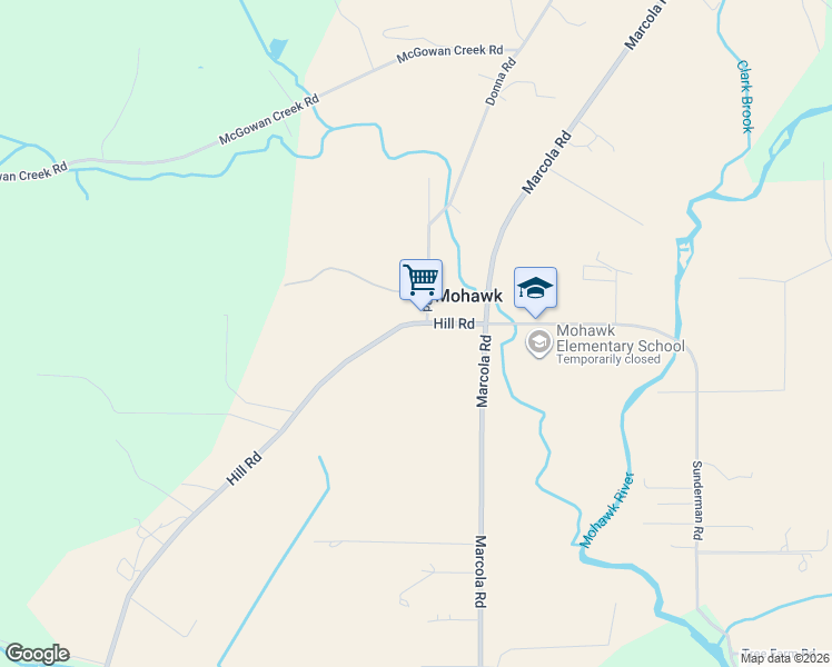 map of restaurants, bars, coffee shops, grocery stores, and more near 91126 Hill Road in Springfield