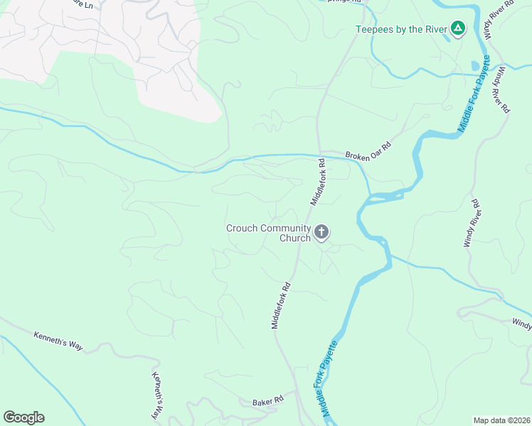 map of restaurants, bars, coffee shops, grocery stores, and more near 20 Valley High Road in Garden Valley