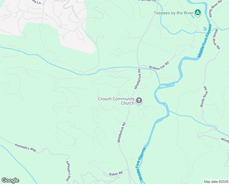 map of restaurants, bars, coffee shops, grocery stores, and more near 20 Valley High Road in Garden Valley