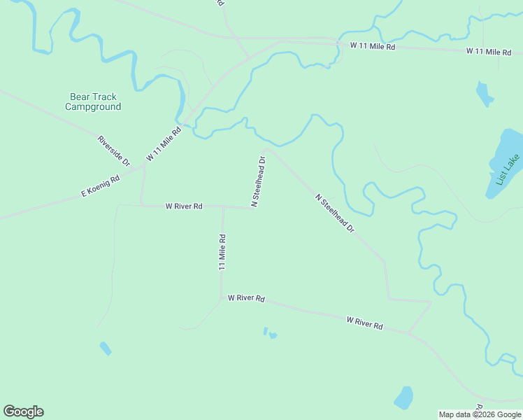 map of restaurants, bars, coffee shops, grocery stores, and more near North Steelhead Drive in Irons