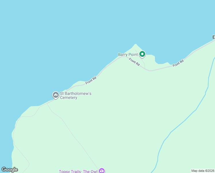 map of restaurants, bars, coffee shops, grocery stores, and more near 14005 Front Road in Stella