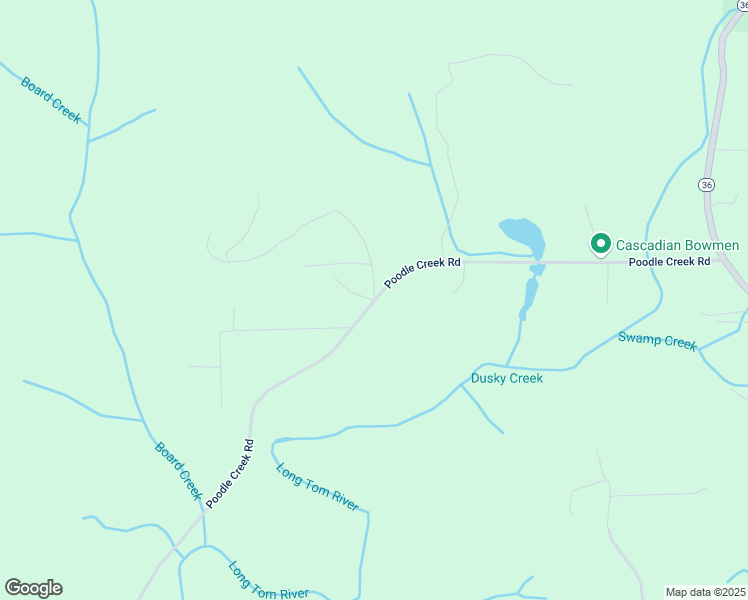map of restaurants, bars, coffee shops, grocery stores, and more near 91589 Poodle Creek Road in Noti