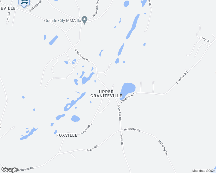 map of restaurants, bars, coffee shops, grocery stores, and more near 1 Park Street in Barre