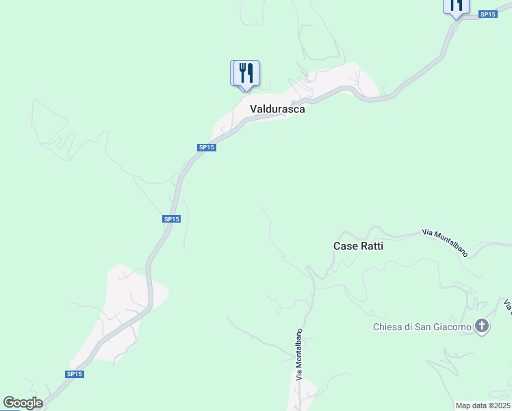map of restaurants, bars, coffee shops, grocery stores, and more near 34 Via Valdurasca in Provincia della Spezia