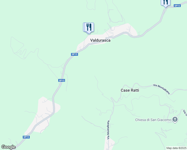 map of restaurants, bars, coffee shops, grocery stores, and more near 34 Via Valdurasca in Provincia della Spezia
