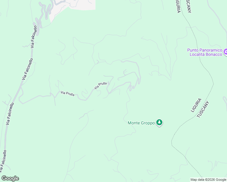 map of restaurants, bars, coffee shops, grocery stores, and more near 27 Via Prulla in Provincia della Spezia