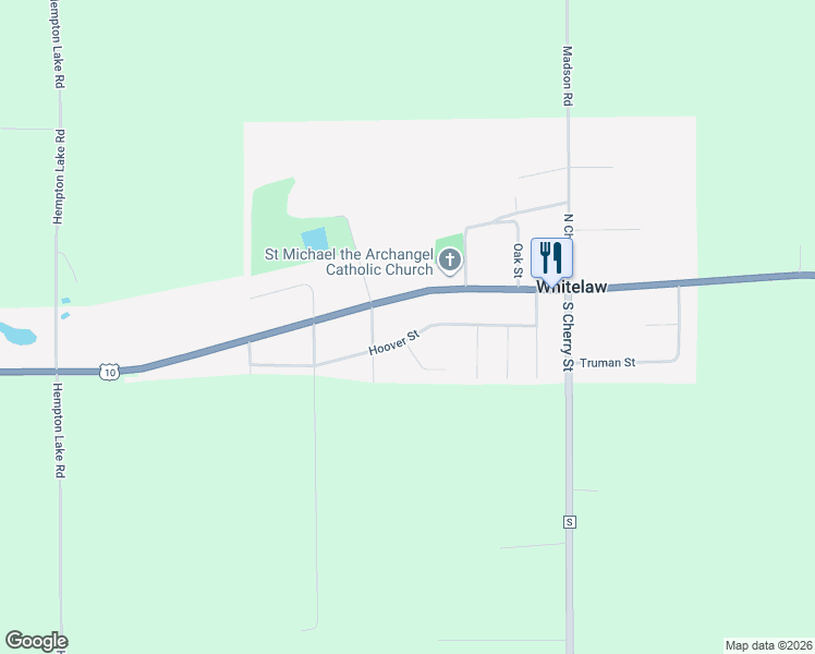 map of restaurants, bars, coffee shops, grocery stores, and more near 170 Hoover Street in Whitelaw