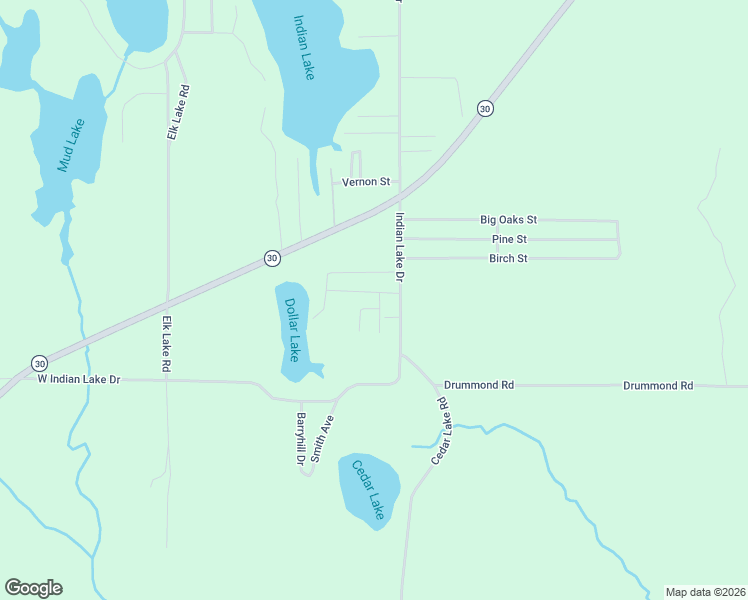 map of restaurants, bars, coffee shops, grocery stores, and more near 474 Oak Street in Gladwin