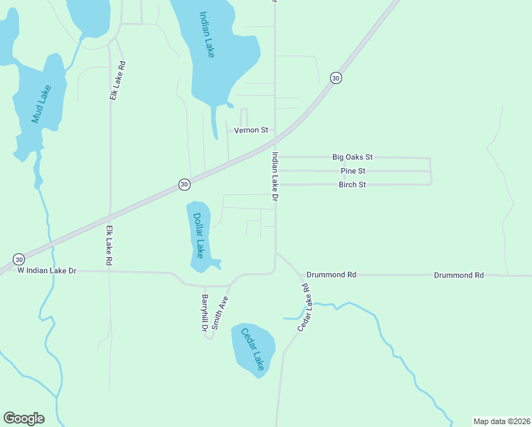 map of restaurants, bars, coffee shops, grocery stores, and more near 474 Oak Street in Gladwin