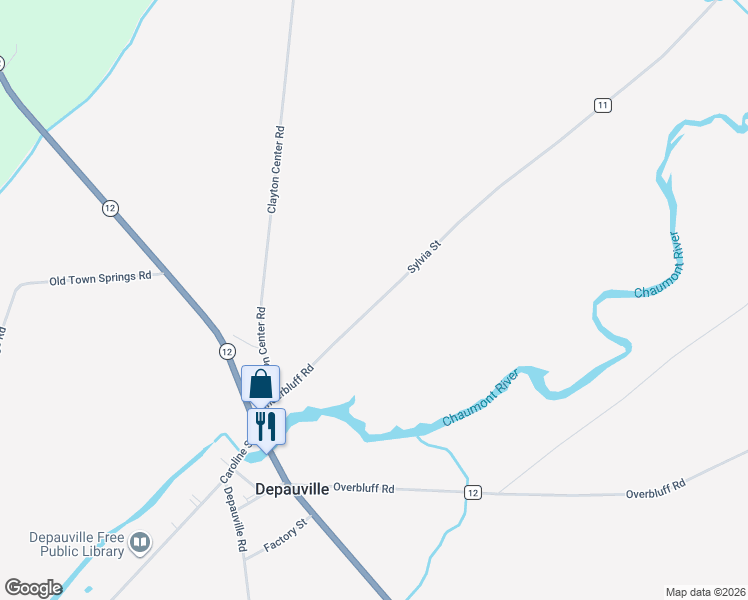 map of restaurants, bars, coffee shops, grocery stores, and more near in Clayton