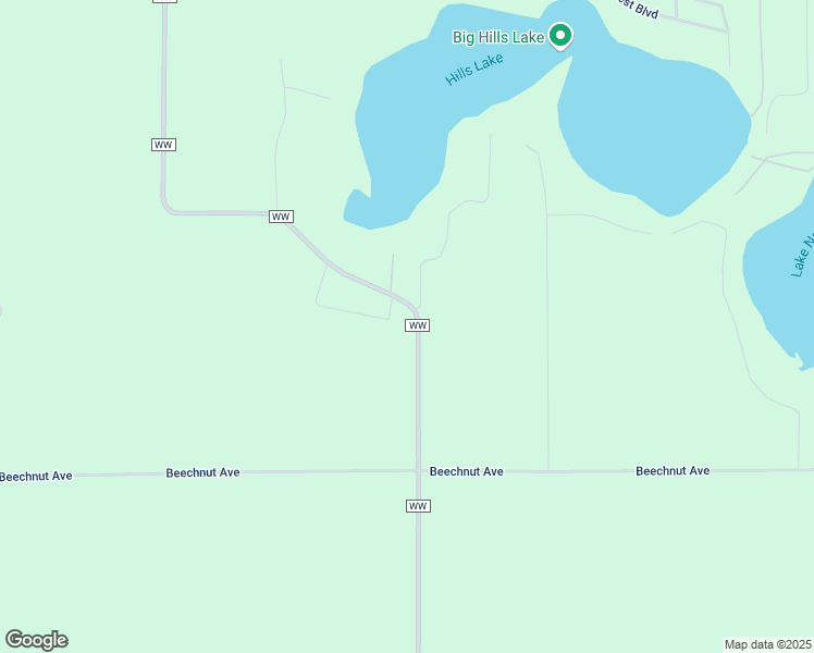 map of restaurants, bars, coffee shops, grocery stores, and more near N4601 County Road West in Wild Rose