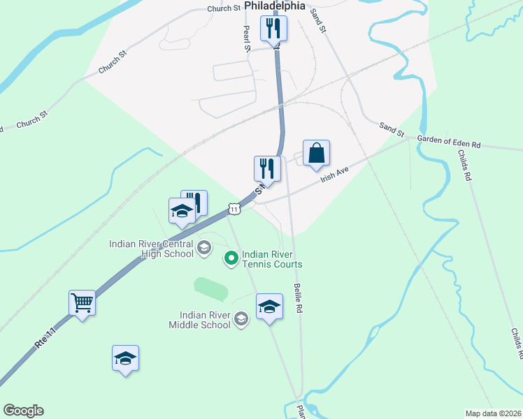 map of restaurants, bars, coffee shops, grocery stores, and more near 33003 Carpenter Drive in Philadelphia