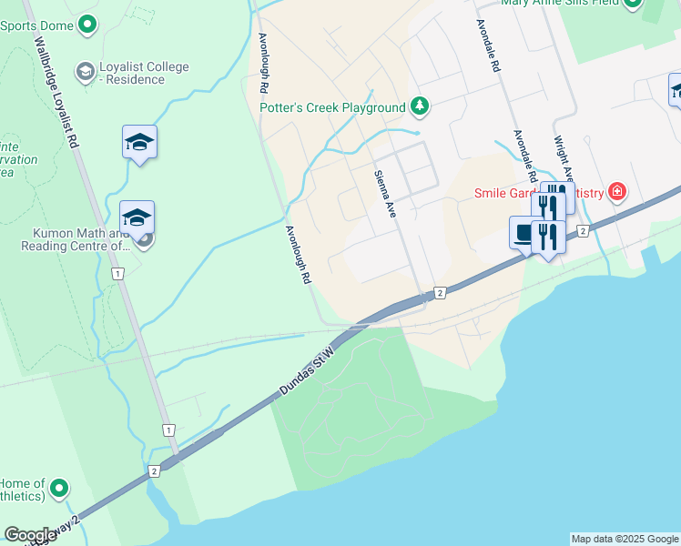 map of restaurants, bars, coffee shops, grocery stores, and more near 105 Ridgeway Place in Belleville