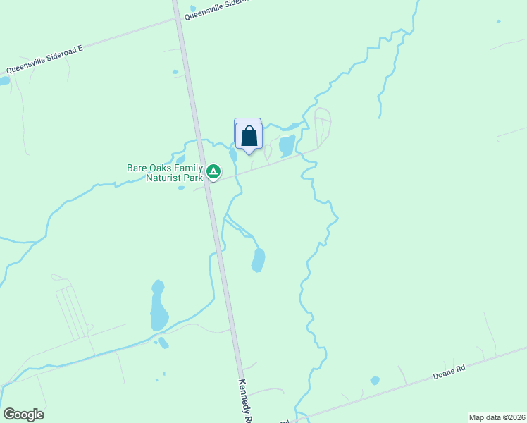map of restaurants, bars, coffee shops, grocery stores, and more near 20129 Kennedy Road in East Gwillimbury