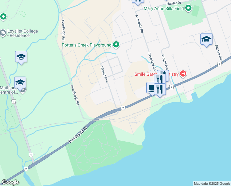 map of restaurants, bars, coffee shops, grocery stores, and more near 35 Holmes Road in Belleville