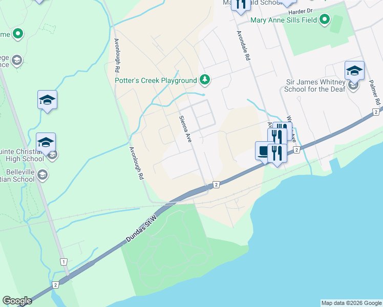 map of restaurants, bars, coffee shops, grocery stores, and more near 35 Holmes Road in Belleville