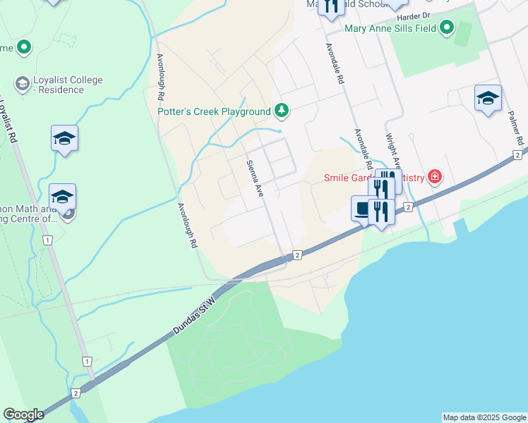 map of restaurants, bars, coffee shops, grocery stores, and more near 35 Holmes Road in Belleville