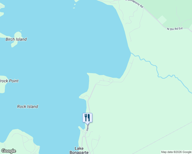 map of restaurants, bars, coffee shops, grocery stores, and more near 14525 Hermitage Road in Harrisville