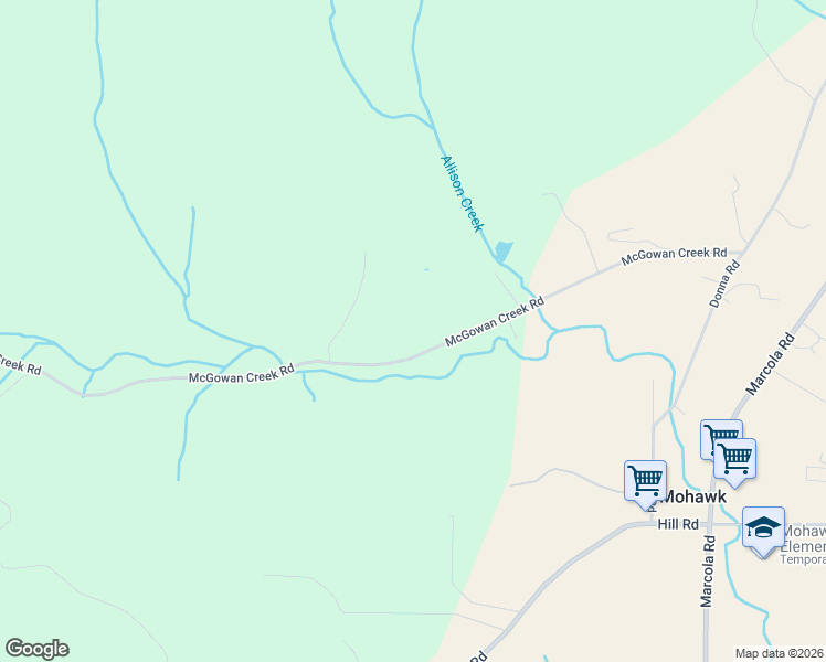 map of restaurants, bars, coffee shops, grocery stores, and more near 36401-36499 McGowen Creek Road in Springfield