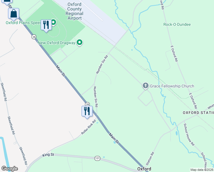 map of restaurants, bars, coffee shops, grocery stores, and more near 35 Pierce Road in Oxford