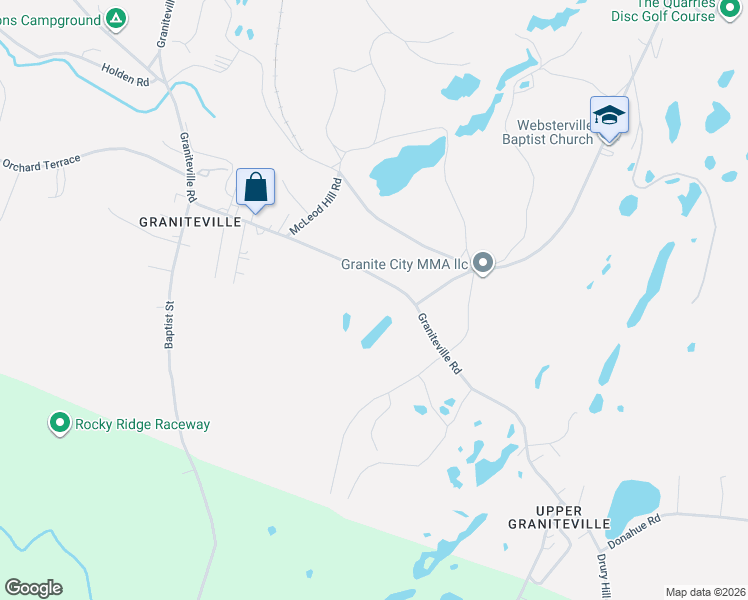 map of restaurants, bars, coffee shops, grocery stores, and more near 560 Graniteville Road in Barre