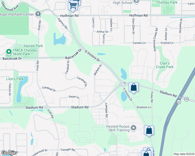 map of restaurants, bars, coffee shops, grocery stores, and more near 312 Gull Path in Mankato