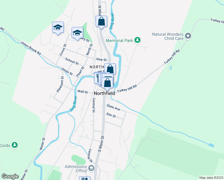 map of restaurants, bars, coffee shops, grocery stores, and more near in Northfield