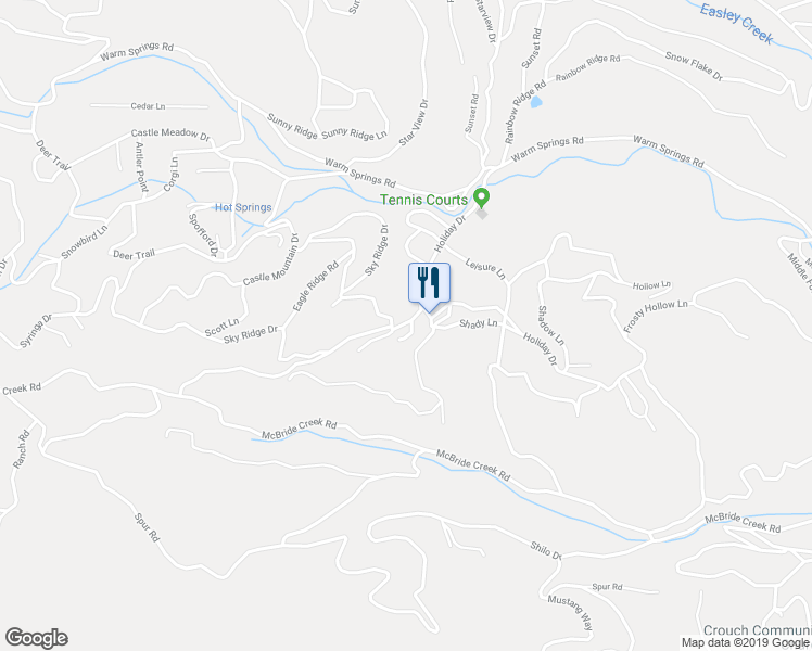 map of restaurants, bars, coffee shops, grocery stores, and more near 26 Summer Drive in Garden Valley