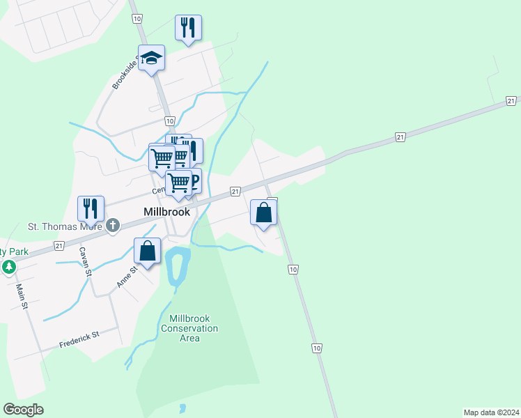map of restaurants, bars, coffee shops, grocery stores, and more near 8 Gravel Road in Millbrook