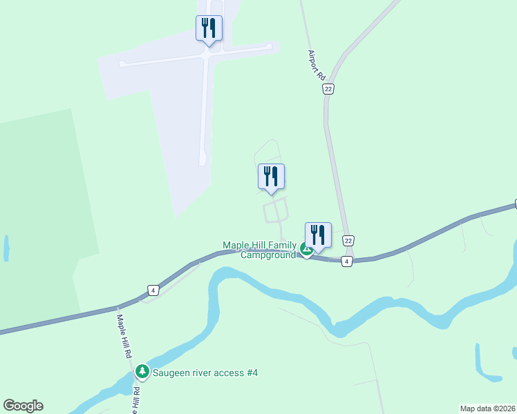 map of restaurants, bars, coffee shops, grocery stores, and more near 9 Cardinal Street in Walkerton