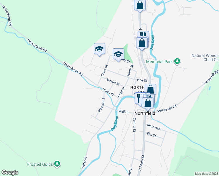 map of restaurants, bars, coffee shops, grocery stores, and more near 29 Traverse Street in Northfield